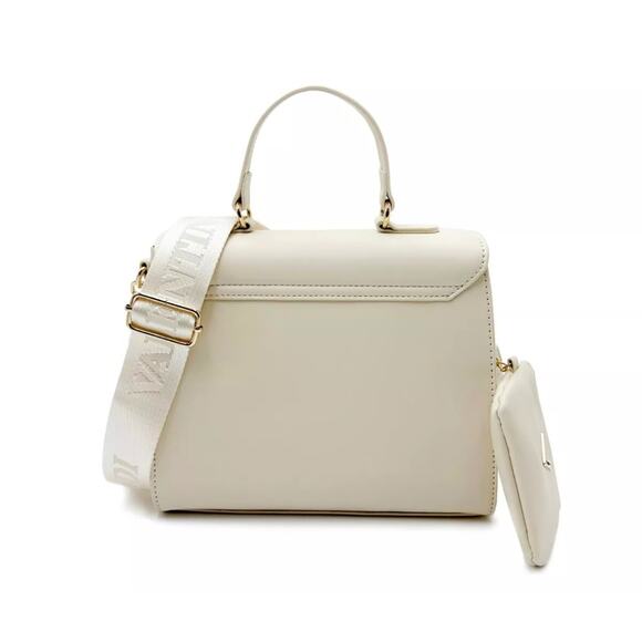 Valentino Orlandi Satchel Top Handle Logo Bag with Matching Wallet Beige - Picture 7 of 10